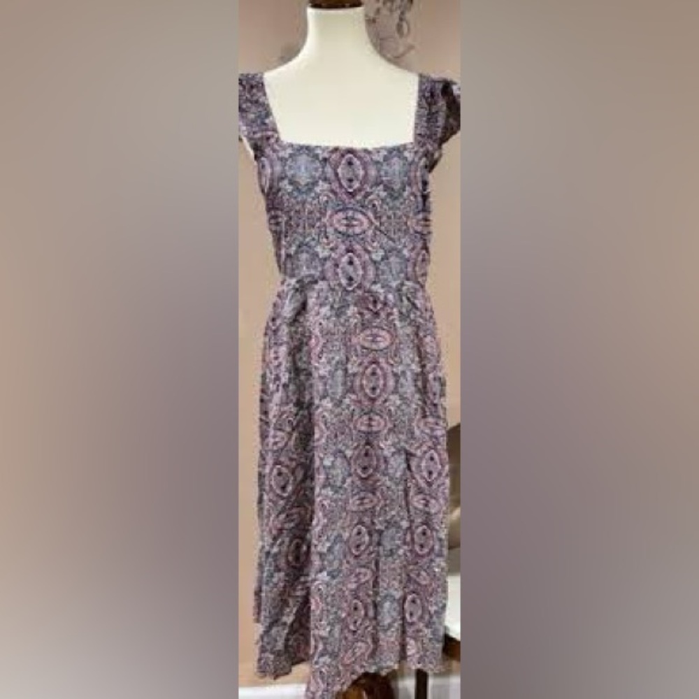Banana Republic Paisley Maxi Dress in Blue and Purple